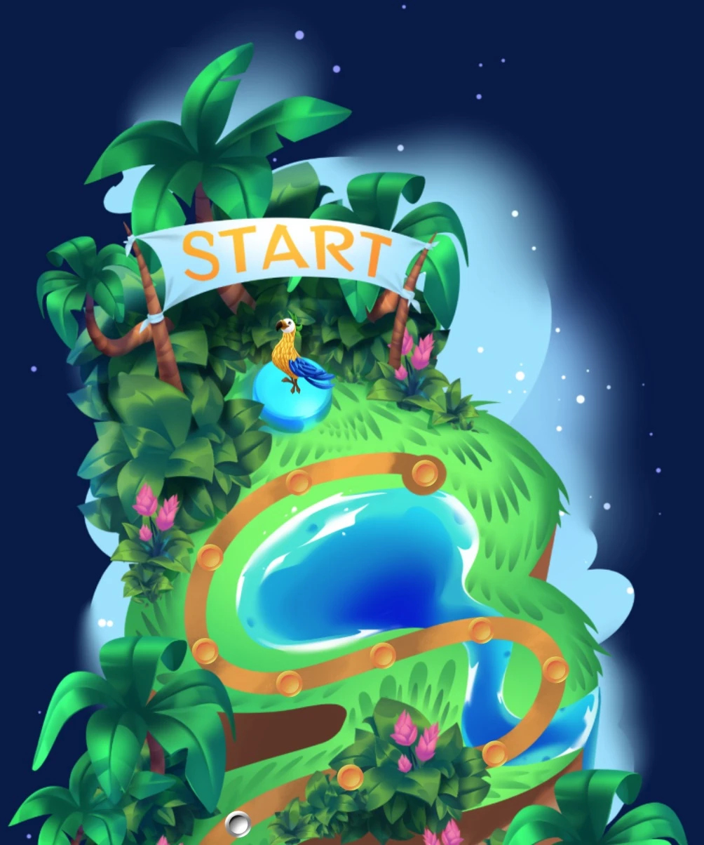 Illustrated path through the Kakadu Casino VIP program