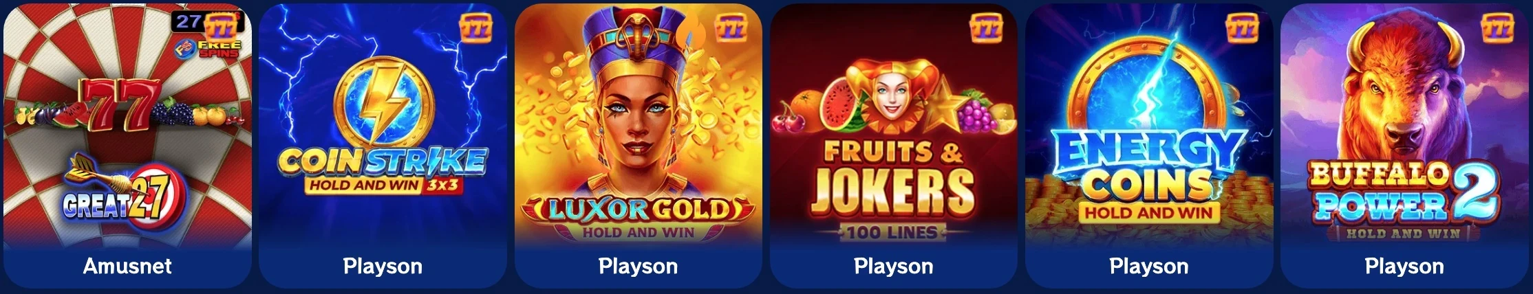 Kakadu Casino jackpot game selection