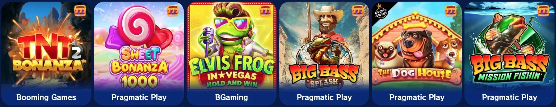 A selection of popular casino game covers